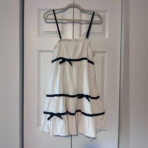 Mini Bow Black and White  Dress